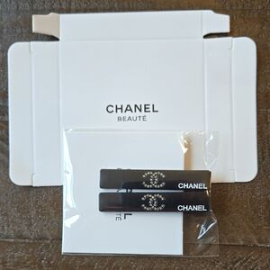 CHANEL Black Crystal Hair Clips